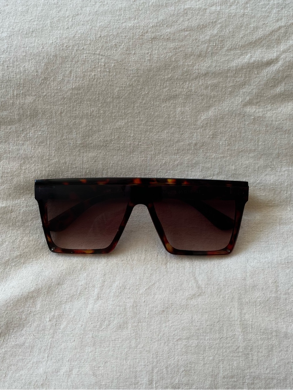 Tortoiseshell Shield Sunglasses - Brown Lenses